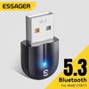 Essager USB Bluetooth 5.3 Adapter Aux Audio Receiver Transmitter For PC Speaker Laptop Soundbox Wireless Mouse USB Transmitter