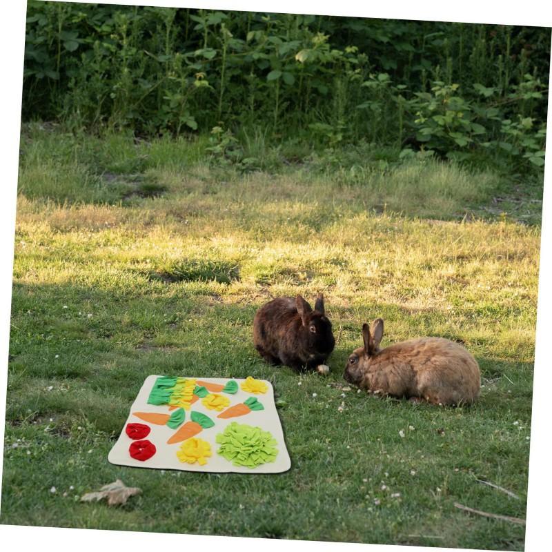 Washable Round Snuffle Mat Dogs Rabbits Training Puzzle Feeding Toy Soft Fleece Pet Enrichment Pad
