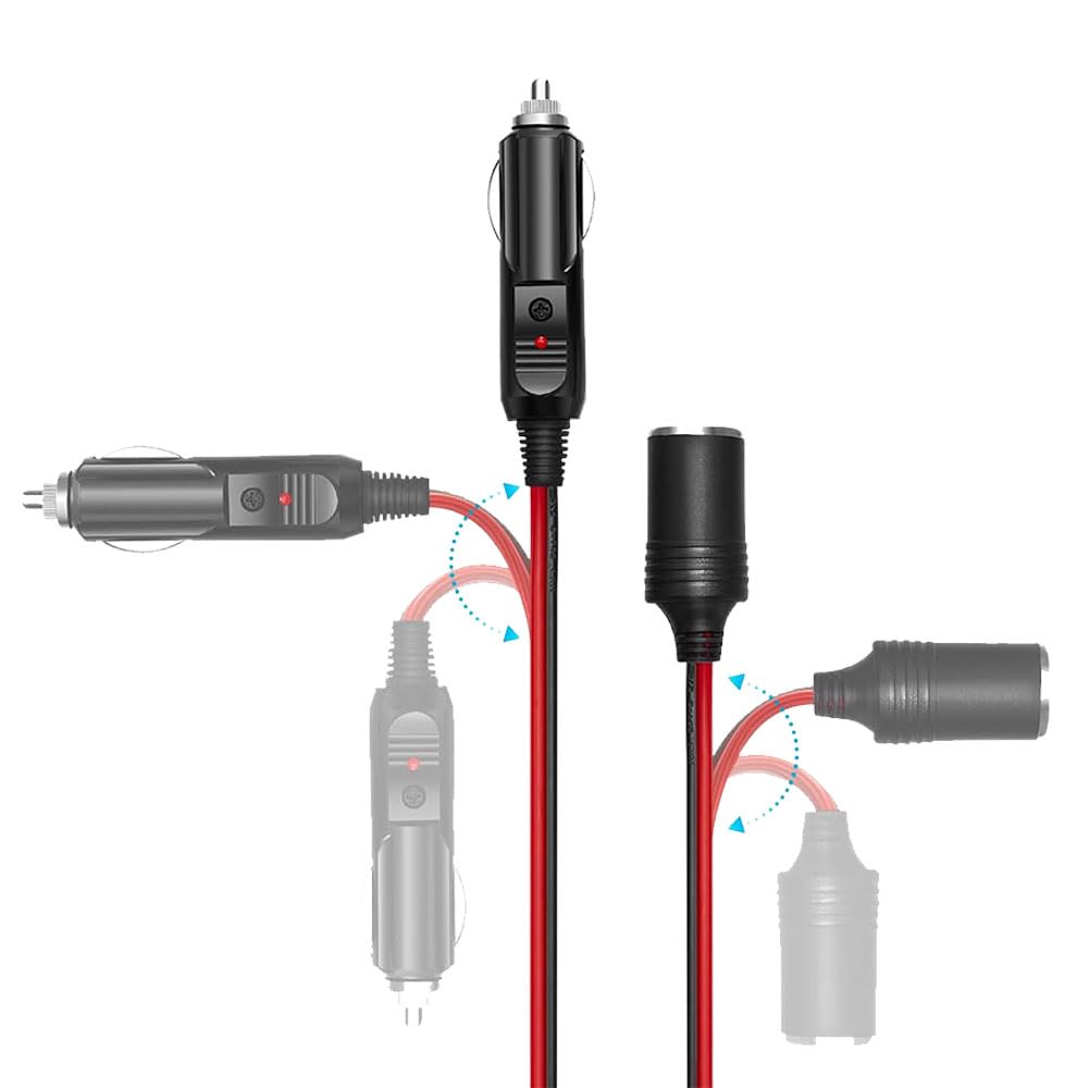 DFsucces Car Cigarette Lighter, 3.3 ft (1 m), 12 V, 24 V, Car Cigarette