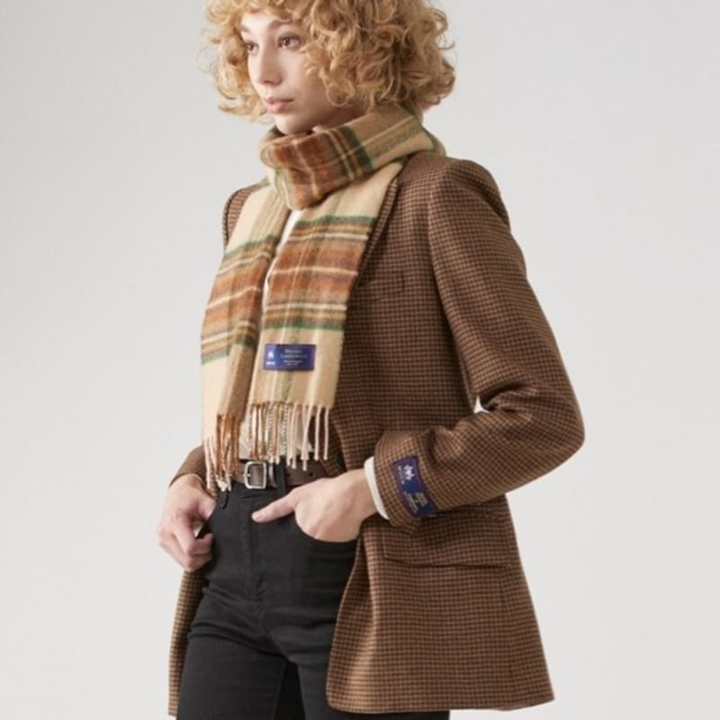 ABRAHAM MOON Шарф из мериносовой шерсти 25 см - Gresington Blush