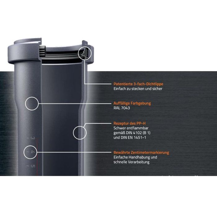 Coude PVC évacuation - KLASEBO - DN 125 15° - Polypropylène - Étanchéité triple -20°C à +90°C