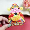 Rotatable 3D Refrigerator Magnets God of Wealth Lucky Cat Refrigerator Sticker Friends