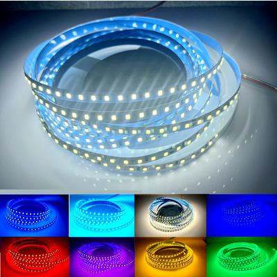 Светодиодная лента SMD2835 120 светодиодов/м 5 м 12 В 24 В 220 В Домашняя лампа-лента Декор Цветная гибкая лампа-лента для фона телевизора Домашний декор