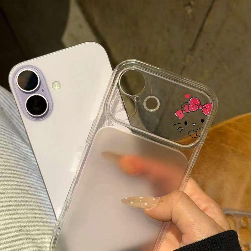 Чехол KT Cat Peeking для телефона - Совместим с Apple 17/16 Pro, 15/14 Прозрачный, 13 Матовый.