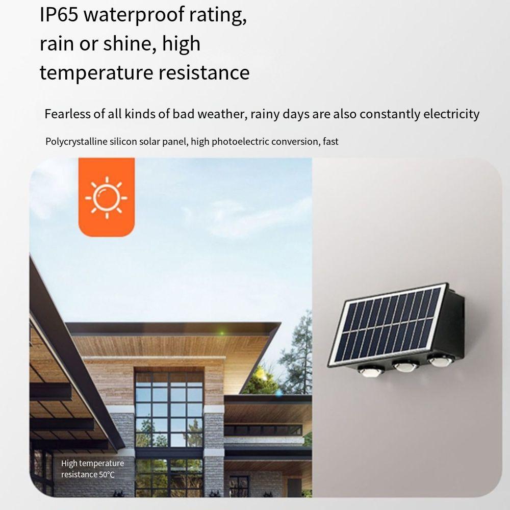 IP65 Waterproof 4/6/8 LED Solar Light Up and Down Fence Solar Lamp Modern Solar Wall Lamp Porch