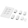 6 Port Wall Plate 2xHD Multimedia Interface 2xUSB3.0 1xType C 1xCat6 Ethernet Wall Plate for TV