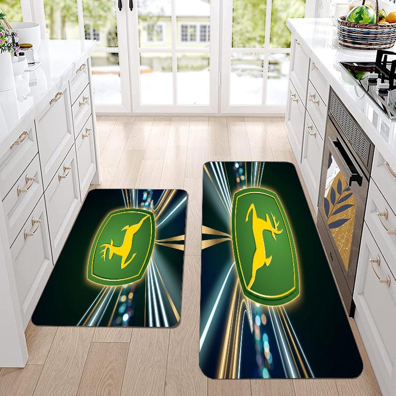 john deere Flannel Area Rug Soft Kitchen Floor Mat Non Slip Carpet Room Decor