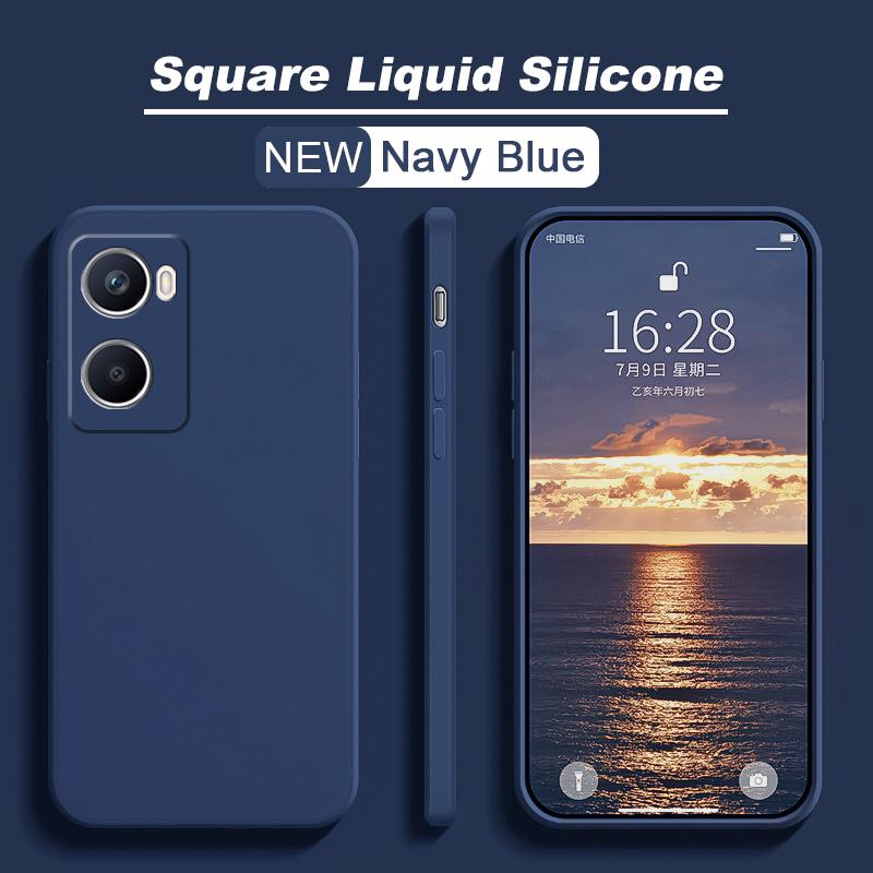 Роскошный жидкий силиконовый чехол для OPPO A15 A15S A18 A38 A58 A53 A52 Reno 10 5G A57 A77S A76 A78 A57S A96 4G 5G квадратный чехол