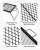 VEVOR Heavy Duty Folding Campfire Grill, 61cm Portable Camping Grill Grate, Sturdy Steel Mesh, Compact Equipment Over Fire Pit, w/ Legs and Handle