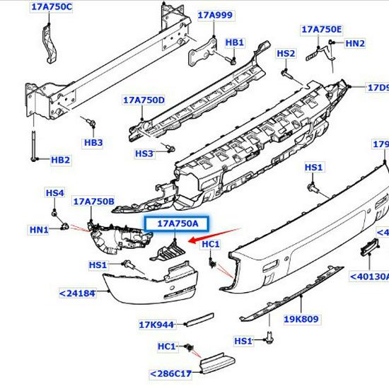 Rear Bumper Bracket Cover Plate for Land Rover Defender 2020 (LR129804/LR129803)