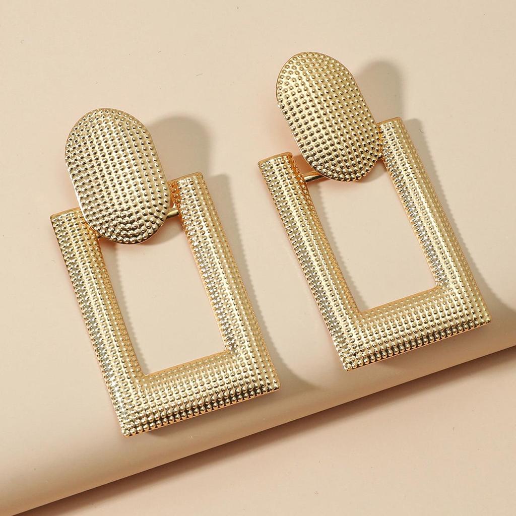 Big Metal Earring Vintage Geometric Drop Earrings