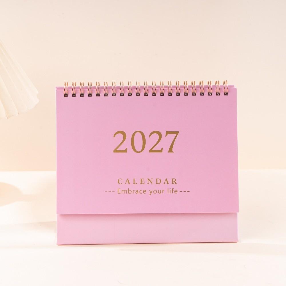 Foldable Table Calendar Standing Academic Planner 2027 Desktop Desk Calendar Office Supply