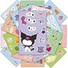8 Листов/Упаковка Sanrio Наклейки Меняющие Лицо Милый Мультяшный Сделай Лицо DIY Головоломка Наклейка Игрушка