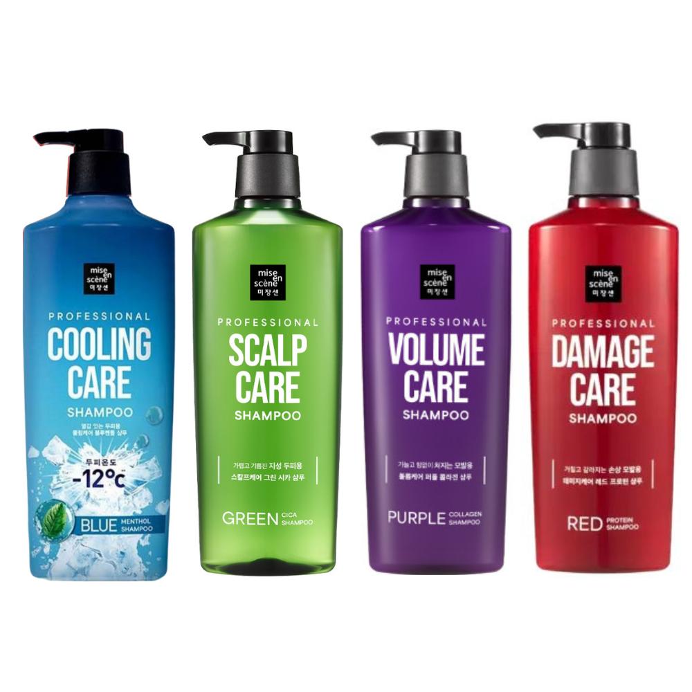 Mise En Scene Professional Damage, Volume, шампунь для ухода за кожей головы 680 мл, кондиционер Damage 680 мл