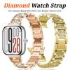 Роскошный ремешок из нержавеющей стали для Redmi Watch 6 5 4, ремешок с бриллиантами для Xiaomi Mi Band 8Pro 9Pro, браслет-нарукавник для женщин, браслет-ремешок с блестками