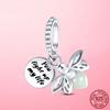 New 925 Sterling Silver Glow-in-the-dark Firefly Dangle Charm Pendant Fit for Original Fashion Bracelet DIY Jewelry