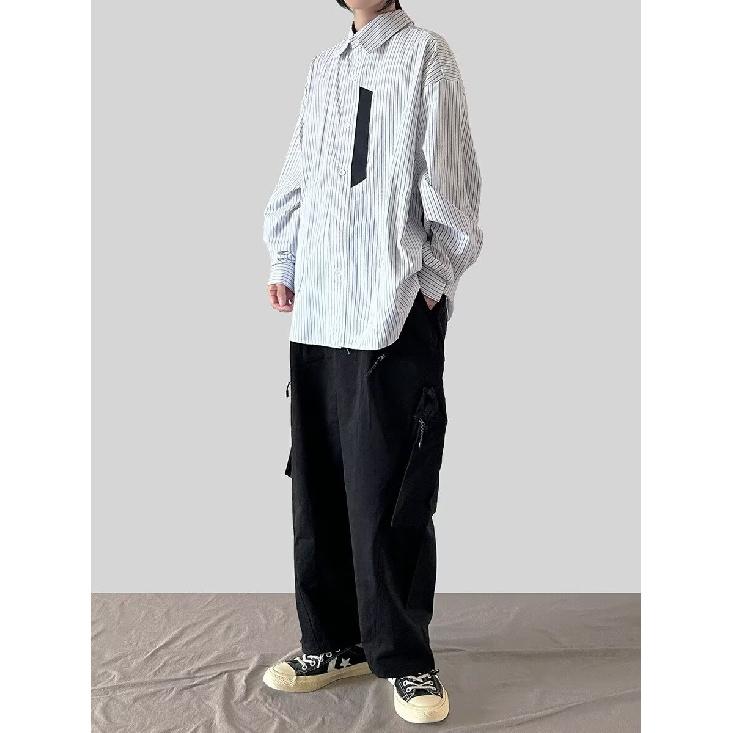 Рубашка с длинным рукавом с буквенным принтом 2024 года в японском стиле в стиле Гонконга, свободная рубашка для мальчиков, летнее модное универсальное повседневное пальто