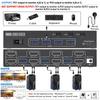 Dual Monitor KVM Switch USB 3.0 HDMI-Compatible KVM Switch 2 Monitors 3 PCs 4K@60Hz 2K@144Hz, EDID