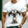 Мужская 3D футболка с кошкой, смешная футболка с коротким рукавом, футболка с 3D-печатью, футболка с круглым вырезом, преувеличенный дизайнерский стиль, для вечеринки, праздника, синяя, черная, 1 черная