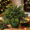 Fall And Winter Celebration Decor 17.7" Lifelike Touch Artificial Norfolk Pine Branches for Vase, Christmas Faux Stems, Fake Silk Foliage Crafting