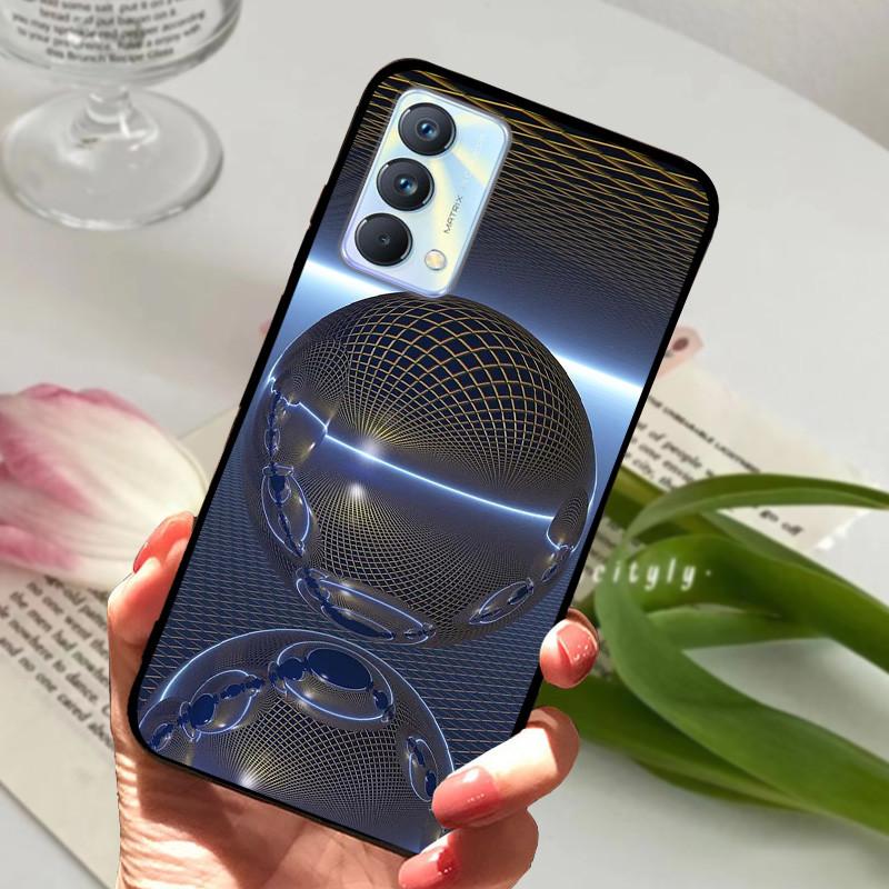 Для чехла Realme GT Master Case Edition Животные Мультфильмы Мягкий Силикон Funda для Телефона Realme GT Master Explorer Чехол Черный Coque