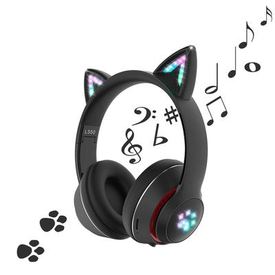 Bluetooth-наушники с кошачьими ушками, оснащенные светодиодным интеллектуальным шумоподавлением и регулировкой. Идеально подходят для детей, и эти наушники отлично подходят для звонков.