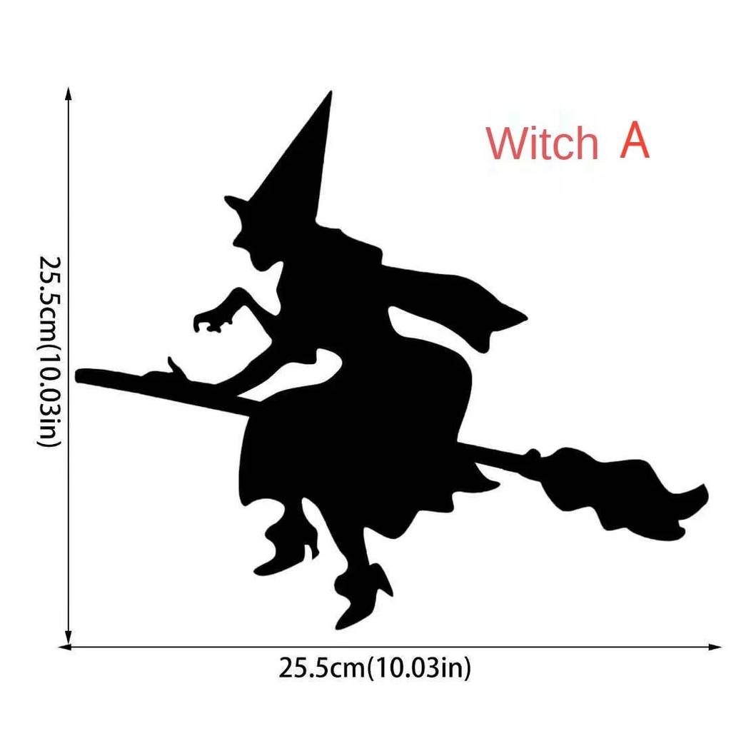 Halloween Door Window Decoration Sticker Scary Witch Ghost Horror Party Supplies Window Decoration Static PVC Wall Stickers