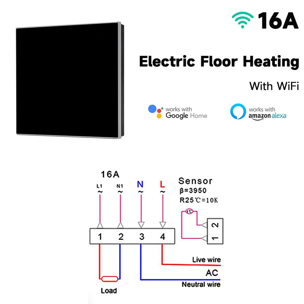 2025 Новый Tuya WiFi Smart Термостат Электрический Отопление Водогрейный Газовый Котел Контроллер Температуры Работает С Alexa, Google Home, Alice