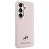 Karl Lagerfeld Saffiano KC Metal Logo MagSafe Case for Samsung Galaxy S26+ Pink