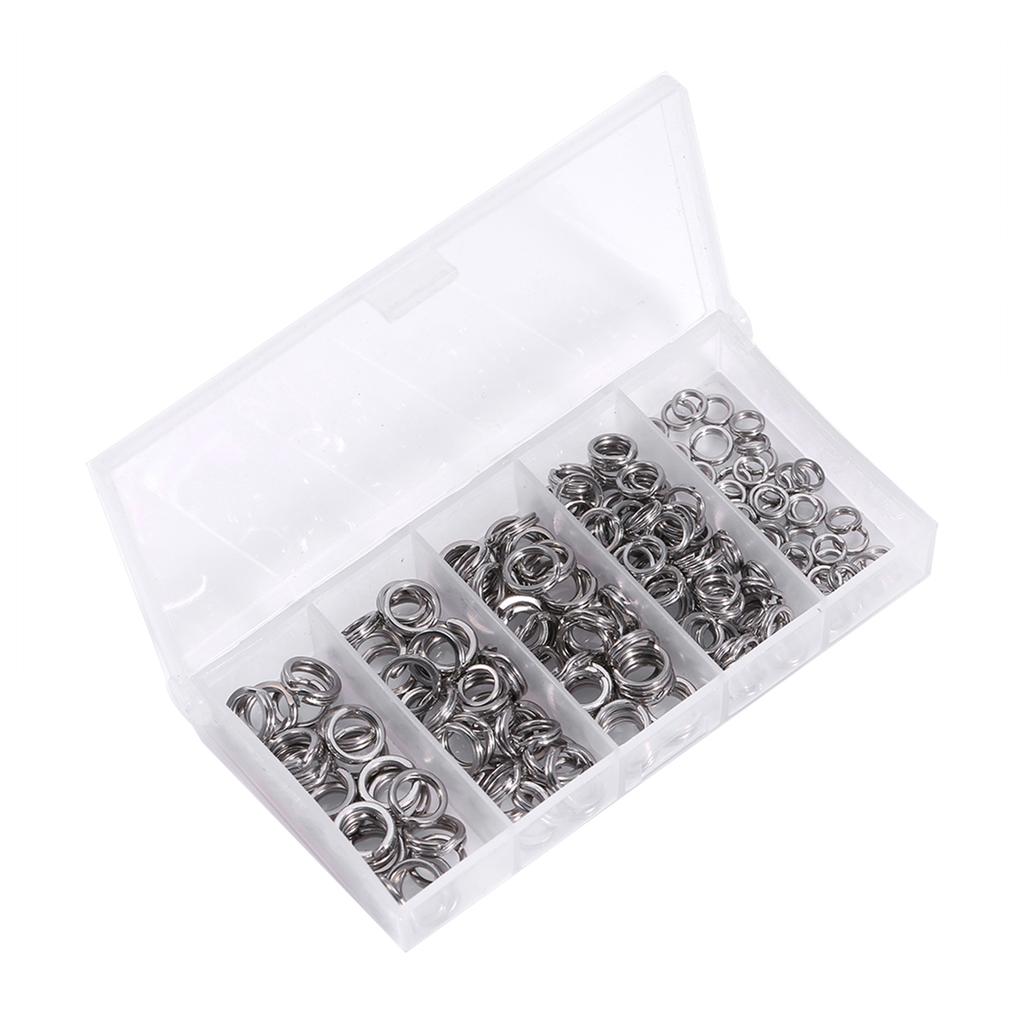 200 шт. 5 размеров прочные разъемные кольца из нержавеющей стали твердые приманки соединители рыболовные снасти