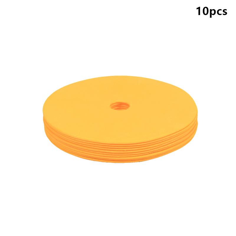 10Pcs Soccer Flat Cones Marker Disc With Holes Landmark Pad Football Basketball Training Aids Sports Training Equipment