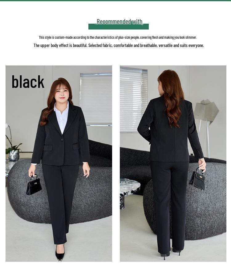 Профессиональный костюм большого размера: Черные и темно-синие пиджаки для официальной одежды - Идеально подходят для собеседований в колледже.