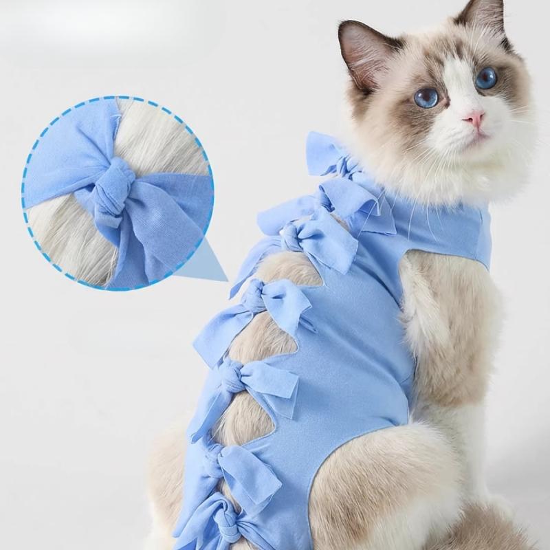 Avocado Print Cat Recovery Suit Breathable Anti-Lick Surgical Suit for Cats Kittens
