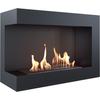 Bioethanol Fireplace 700 TÜV Left-sided with Decorative Stones Set