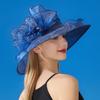 1PC New Sun Protection Mesh Flower Hat Organza Women'S Hat Sun Shade Large Brim Hat French