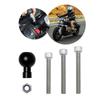 Motorcycle Handlebar Clamp Base 1" Ball & M8 Screws Aluminum Motorbike Phone Holder Accessories Handlebar Bracket Bolt