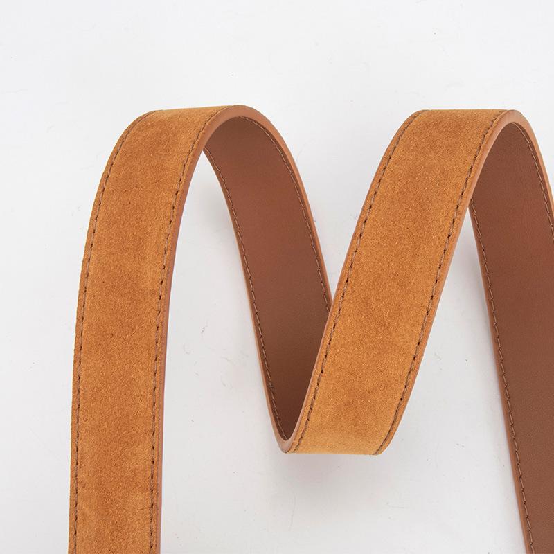 New Retro Women's Belt Fashionable and Trendy Korean Style Matte with Jeans Decorative Leather Belt for Women
