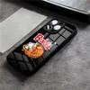 K-Kwaii Аниме B-Buldak R-RameSn Чехол для телефона Для IPhone 17 Air 16 E Pro Max 15 14 13 Mini 12 Pro 11 Max Plus Черная стеклянная крышка
