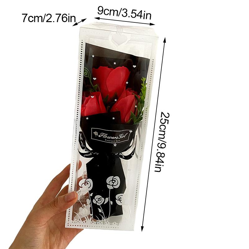 1 набор стойких ароматизированных мыльных цветов в подарочной коробке 9x7x25 см