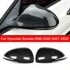 For Hyundai Sonata DN8 2022 Rearview Side Mirror Cover Wing Cap Exterior Door Rear View Case Trim Carbon Fiber