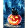 5D алмазная живопись черный кот тыква Алмазная вышивка Хэллоуин мозаика комплект со стразами подарок 30x40 см/12x16 дюймов