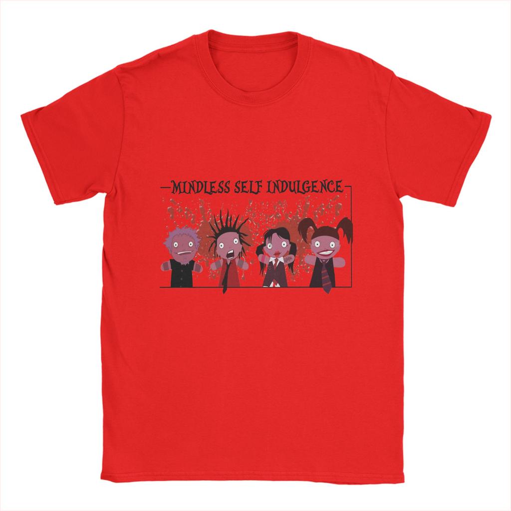 Футболки Mindless Self Indulgence Мужские Смешные Хлопковые Футболки Круглый Вырез Короткий Рукав Футболка Подарок на День Рождения Одежда