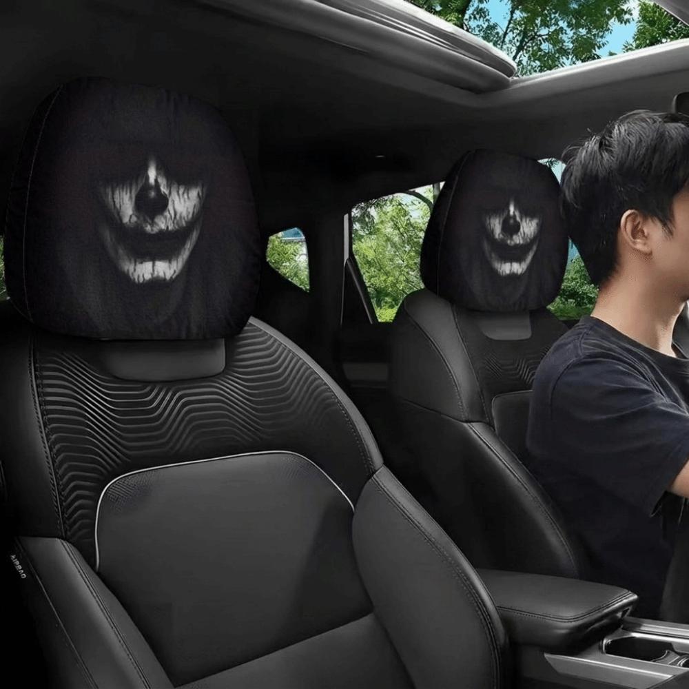 2PCS Elastic Car Headrests Protective Covers Washable Car Seat Headcover Gift for Car Lover