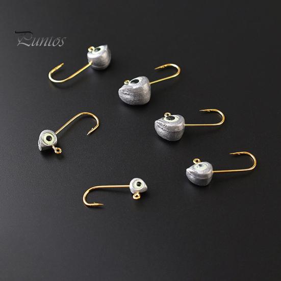 10 шт./компл. 2/3/5/7G 3D Eyes рыболовный крючок прочный металлический джиг головка крючок пресноводные соленые водоемы рыболовные принадлежности для открытого моря