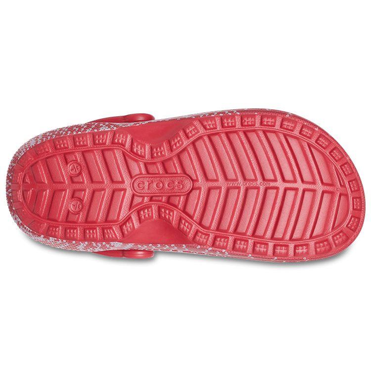 Crocs Классические сабо на подкладке Holiday Charm - Красные Унисекс Кроссовки Белые 207687-646
