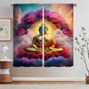 Indian Buddha Kitchen Curtains Blackout Curtains for Window Tulle In Kitchen Curtain Living Room Decoration Home and Decoration
