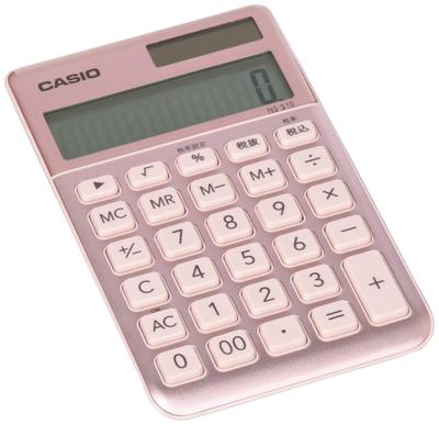 Casio Стильный легкий большой блокнот-калькулятор 10, розовый, цифры, размер, тип, NS-S10-PK-N