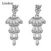 Lindon Women's Zircon Copper Alloy Earrings - Wedding Party Gift Pendant Earrings
