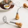 Stainless Steel Potato Masher Claw Pattern Wooden Handle Manual Fruit Vegetable Pressure Mud Machine Kitchen Accessories