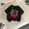 Children's Casual Short-sleeved T-shirt - Summer Girl's Cute Cherry T-shirt
